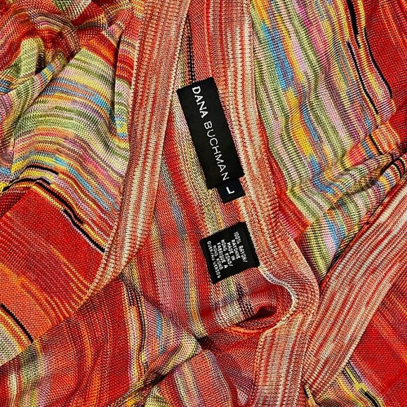 DANA BUCHMAN - Open knit long multi-coloured cardigan - Picture 9 of 9